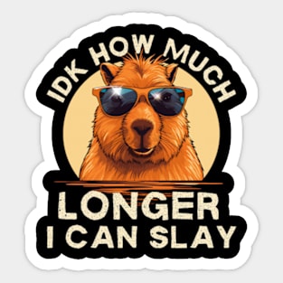 Funny Meme Capybara Design Sticker